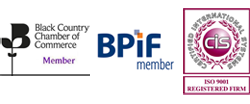 Member of the Black Country Chamber of Commerce, BPIF Member and ISO 9001 Registered Firm